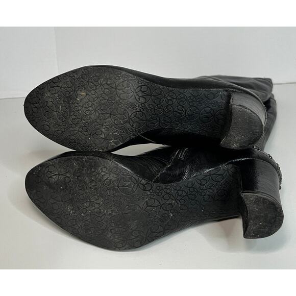 Johnston & Murphy Knee High Bethany Black Leather Boots, Size 8.5 - Picture 5 of 5